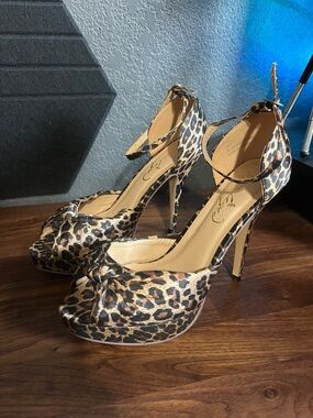 Privileged Animal Print  High Heel Stiletto Peep Toe Pumps